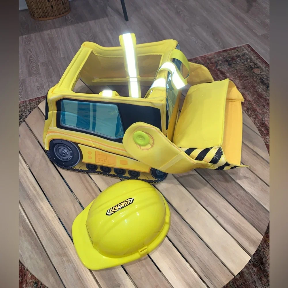 Yellow Bulldozer Kids Costume W/ Sound!